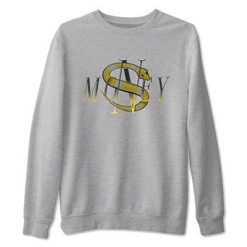 1s Yellow Ochre shirt to match jordans Money Snake sneaker tees Air Jordan 1 Yellow Ochre SNRT Sneaker Release Tees unisex cotton Heather Grey 2 crew neck shirt