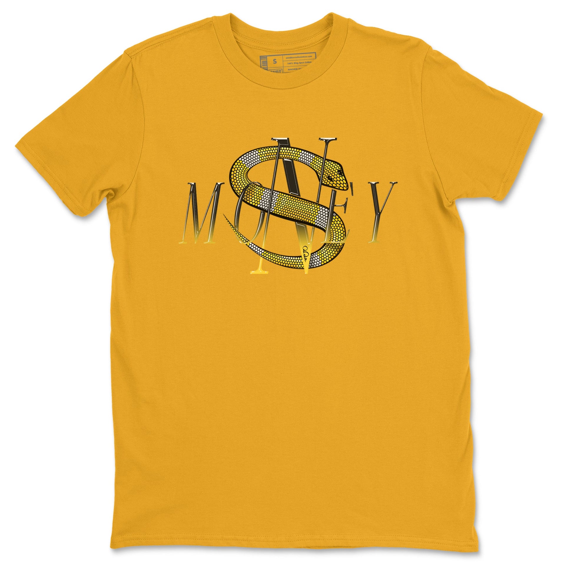 1s Yellow Ochre shirt to match jordans Money Snake sneaker tees Air Jordan 1 Yellow Ochre SNRT Sneaker Release Tees unisex cotton Gold 2 crew neck shirt