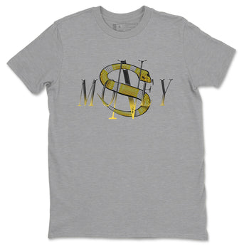 1s Yellow Ochre shirt to match jordans Money Snake sneaker tees Air Jordan 1 Yellow Ochre SNRT Sneaker Release Tees unisex cotton Heather Grey 2 crew neck shirt