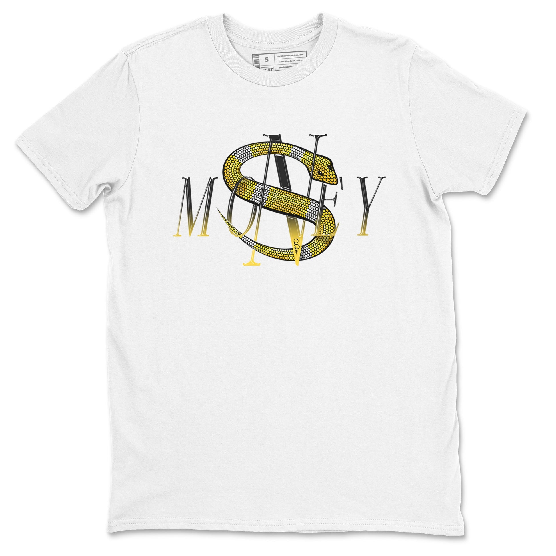 1s Yellow Ochre shirt to match jordans Money Snake sneaker tees Air Jordan 1 Yellow Ochre SNRT Sneaker Release Tees unisex cotton White 2 crew neck shirt