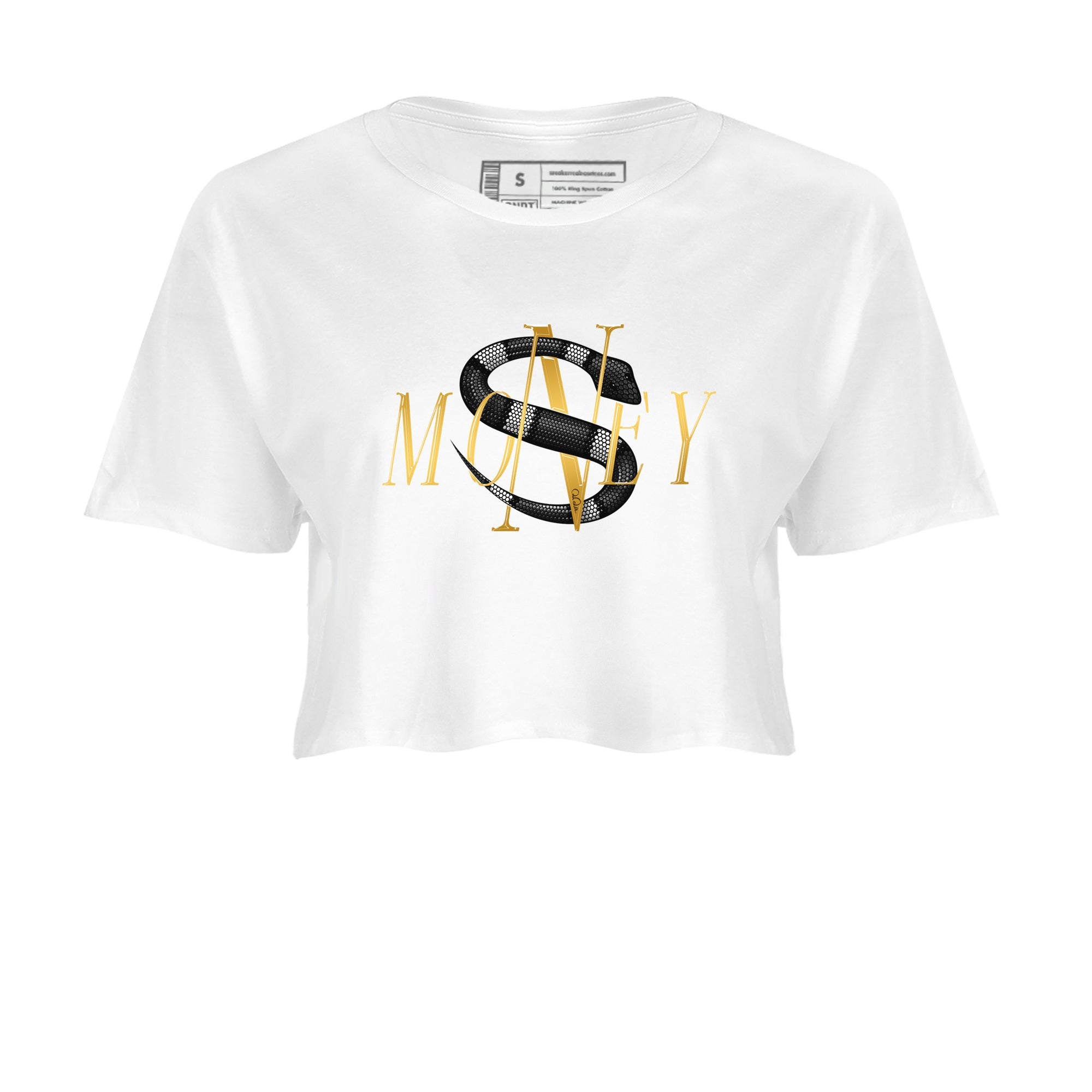Air Jordan 11 Gratitude shirt to match jordans Money Snake sneaker tees AJ11 Gratitude SNRT Sneaker Release Tees White 2 Crop T-Shirt