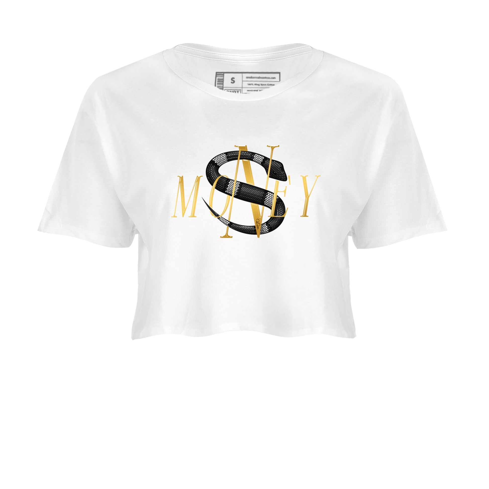 Air Jordan 11 Gratitude shirt to match jordans Money Snake sneaker tees AJ11 Gratitude SNRT Sneaker Release Tees White 2 Crop T-Shirt