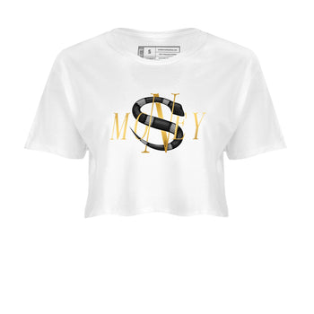 Air Jordan 11 Gratitude shirt to match jordans Money Snake sneaker tees AJ11 Gratitude SNRT Sneaker Release Tees White 2 Crop T-Shirt
