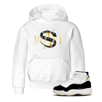 Air Jordan 11 Gratitude shirt to match jordans Money Snake sneaker tees AJ11 Gratitude SNRT Sneaker Release Tees Baby Toddler White 1 T-Shirt