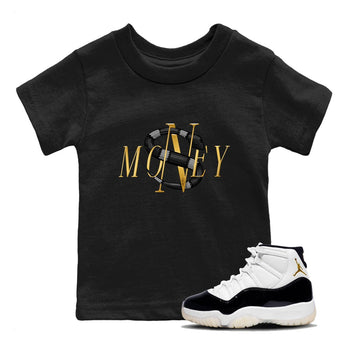 Air Jordan 11 Gratitude shirt to match jordans Money Snake sneaker tees AJ11 Gratitude SNRT Sneaker Release Tees Baby Toddler Black 1 T-Shirt