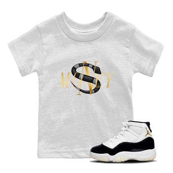 Air Jordan 11 Gratitude shirt to match jordans Money Snake sneaker tees AJ11 Gratitude SNRT Sneaker Release Tees Baby Toddler White 1 T-Shirt