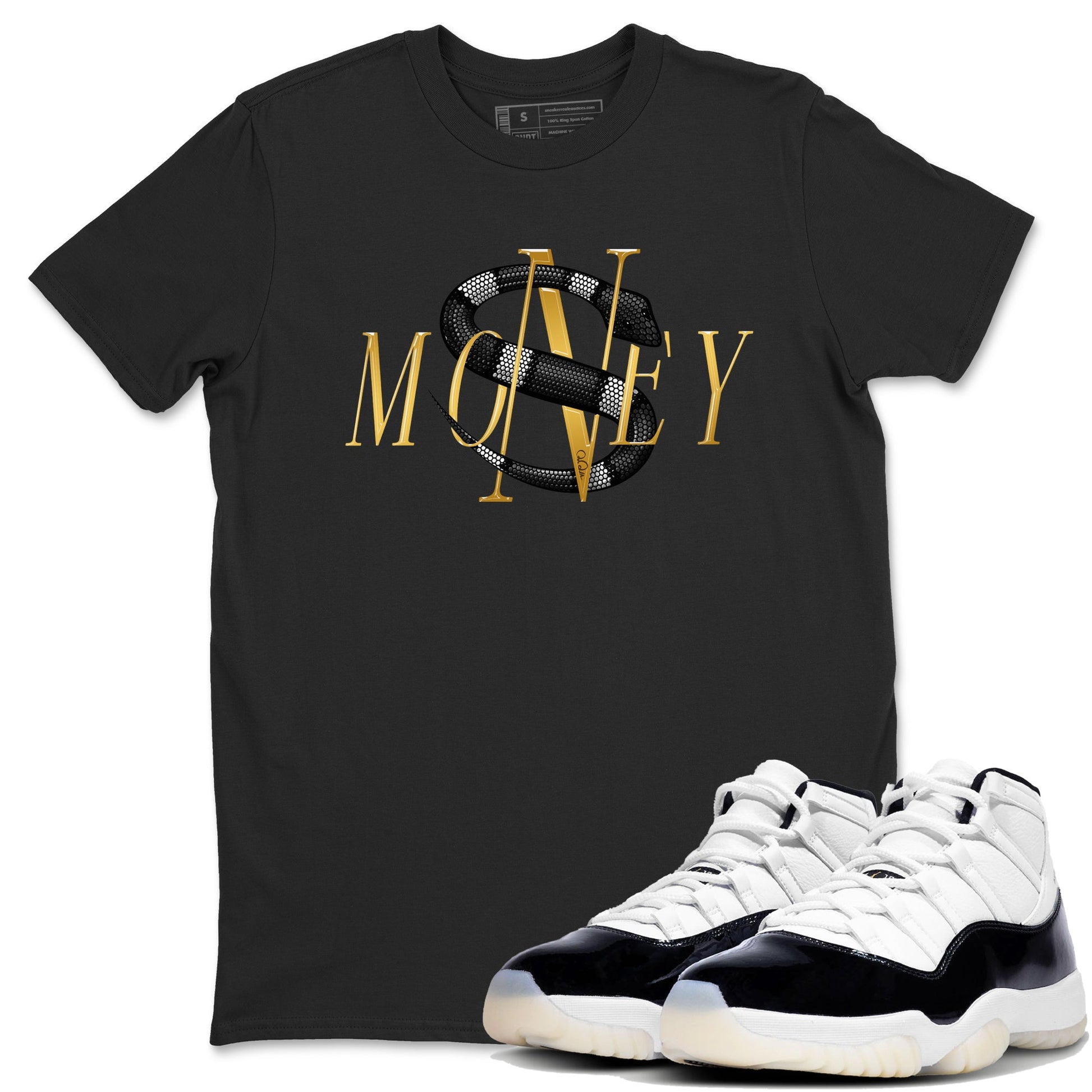 Air Jordan 11 Gratitude shirt to match jordans Money Snake sneaker tees AJ11 Gratitude SNRT Sneaker Release Tees Unisex Black 1 T-Shirt