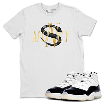 Air Jordan 11 Gratitude shirt to match jordans Money Snake sneaker tees AJ11 Gratitude SNRT Sneaker Release Tees Unisex White 1 T-Shirt