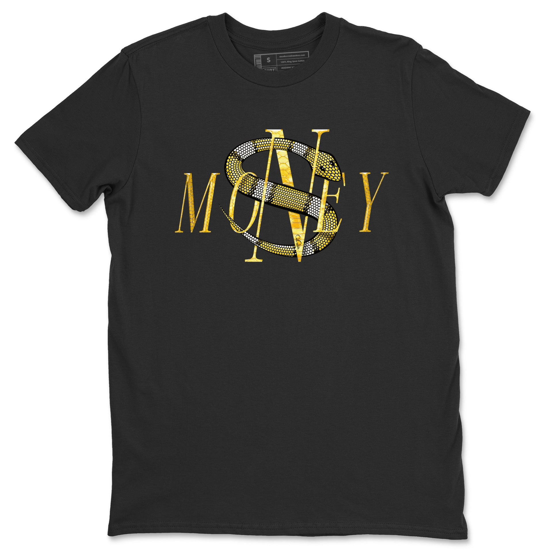 Air Jordan 11 Yellow Python Sneaker Match Tees Money Snake Sneaker Tees AJ11 Yellow Python Sneaker Release Tees Unisex Shirts Black 2