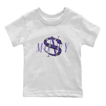 Air Jordan 12 Field Purple Sneaker Match Tees Money Snake Sneaker Tees AJJordan 12 Lakers Sneaker Release Tees Kids Shirts White 2
