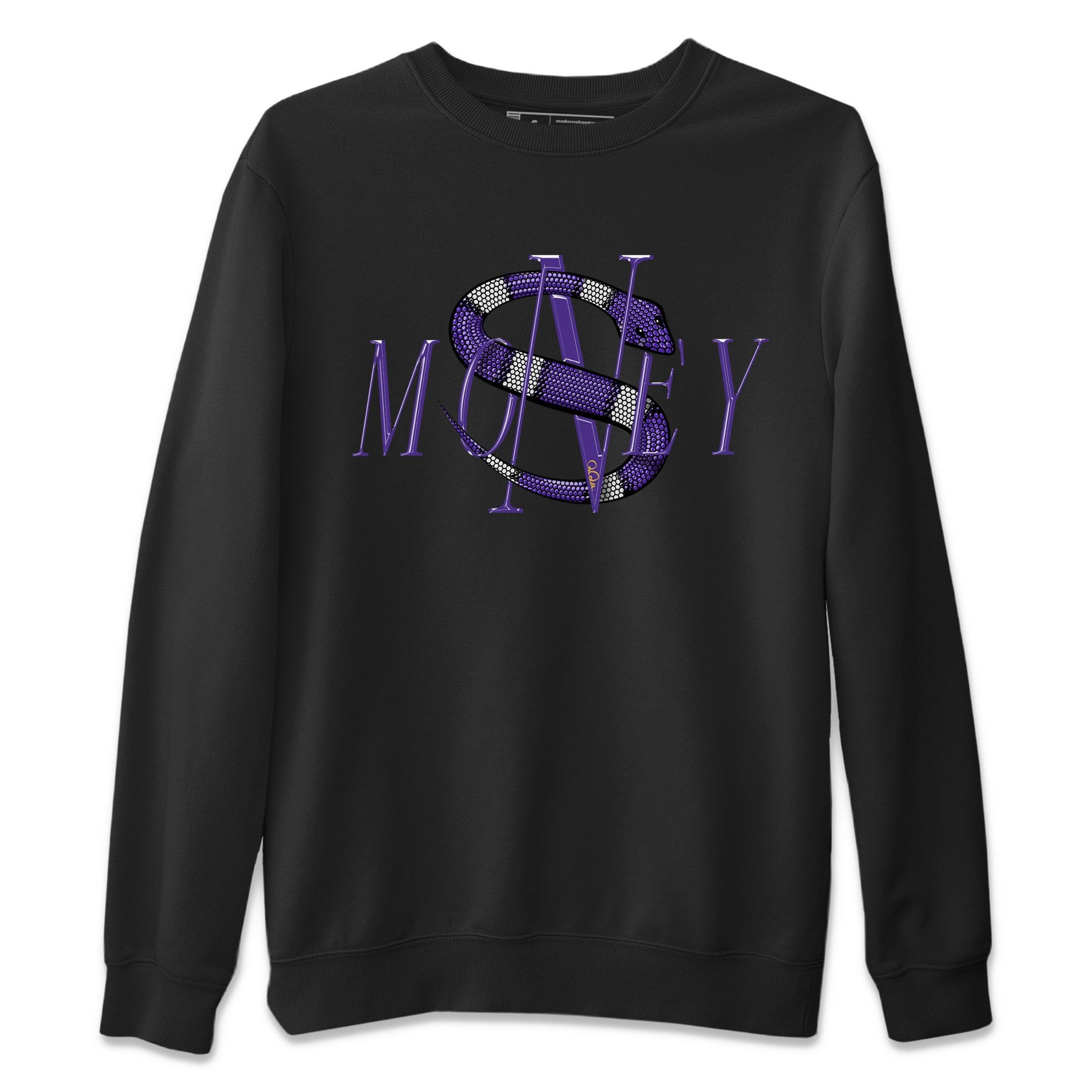 Air Jordan 12 Field Purple Sneaker Match Tees Money Snake Sneaker Tees AJJordan 12 Lakers Sneaker Release Tees Unisex Shirts Black 2