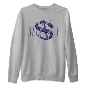 Air Jordan 12 Field Purple Sneaker Match Tees Money Snake Sneaker Tees AJJordan 12 Lakers Sneaker Release Tees Unisex Shirts Heather Grey 2