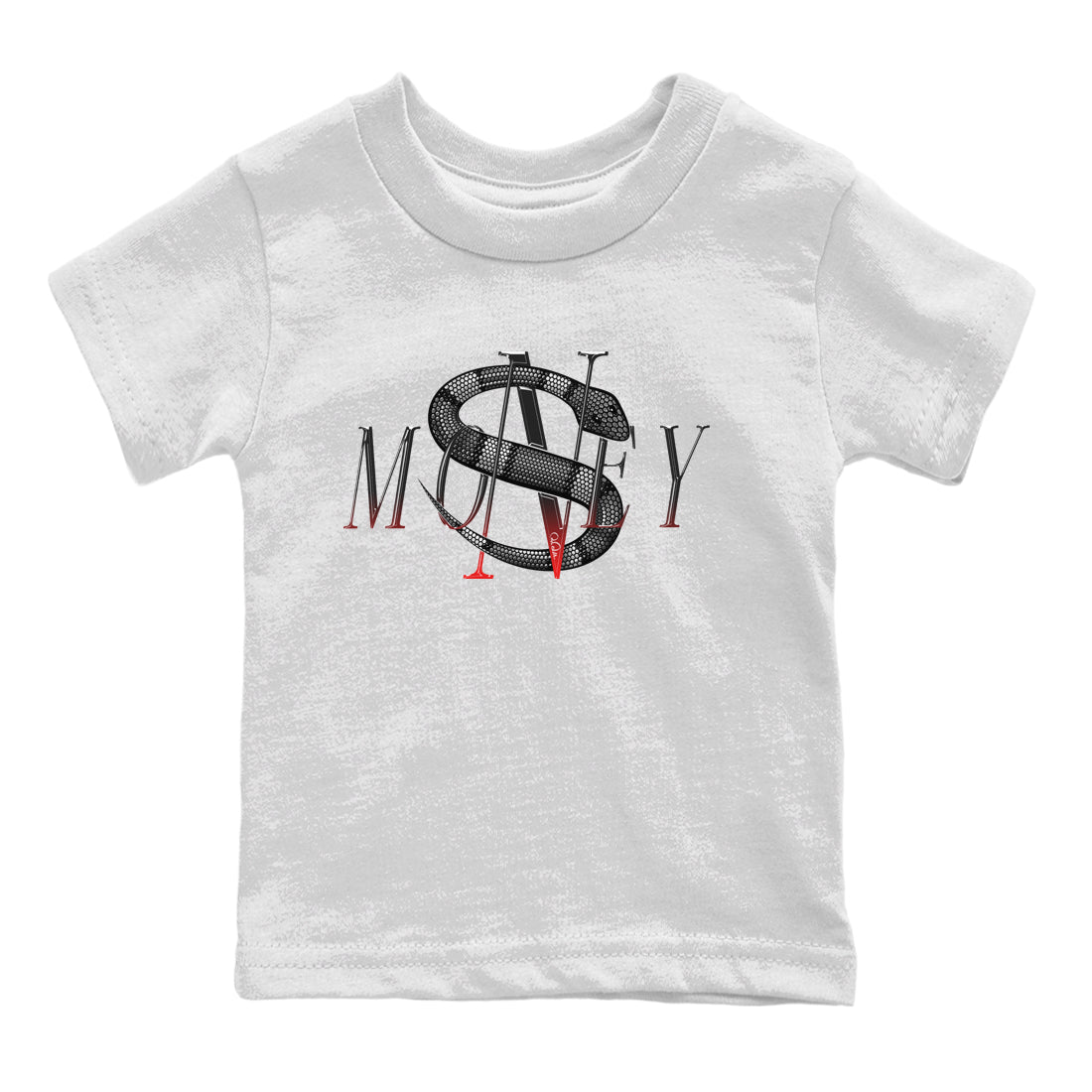 Air Jordan 13 Black Flint Sneaker Match Tees Money Snake Sneaker Tees AJ13 Retro Black Flint Sneaker Release Tees Kids Shirts White 2