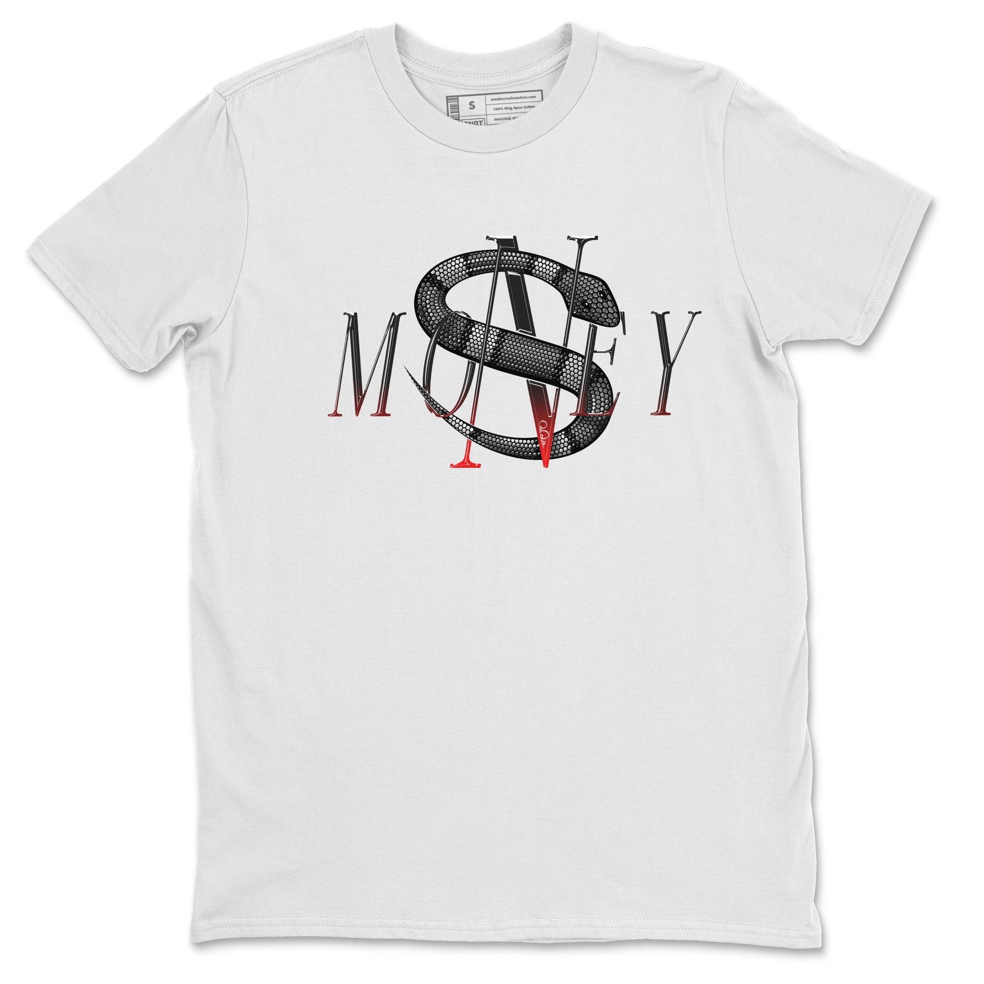 Air Jordan 13 Black Flint Sneaker Match Tees Money Snake Sneaker Tees AJ13 Retro Black Flint Sneaker Release Tees Unisex Shirts White 2