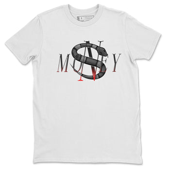 Air Jordan 13 Black Flint Sneaker Match Tees Money Snake Sneaker Tees AJ13 Retro Black Flint Sneaker Release Tees Unisex Shirts White 2