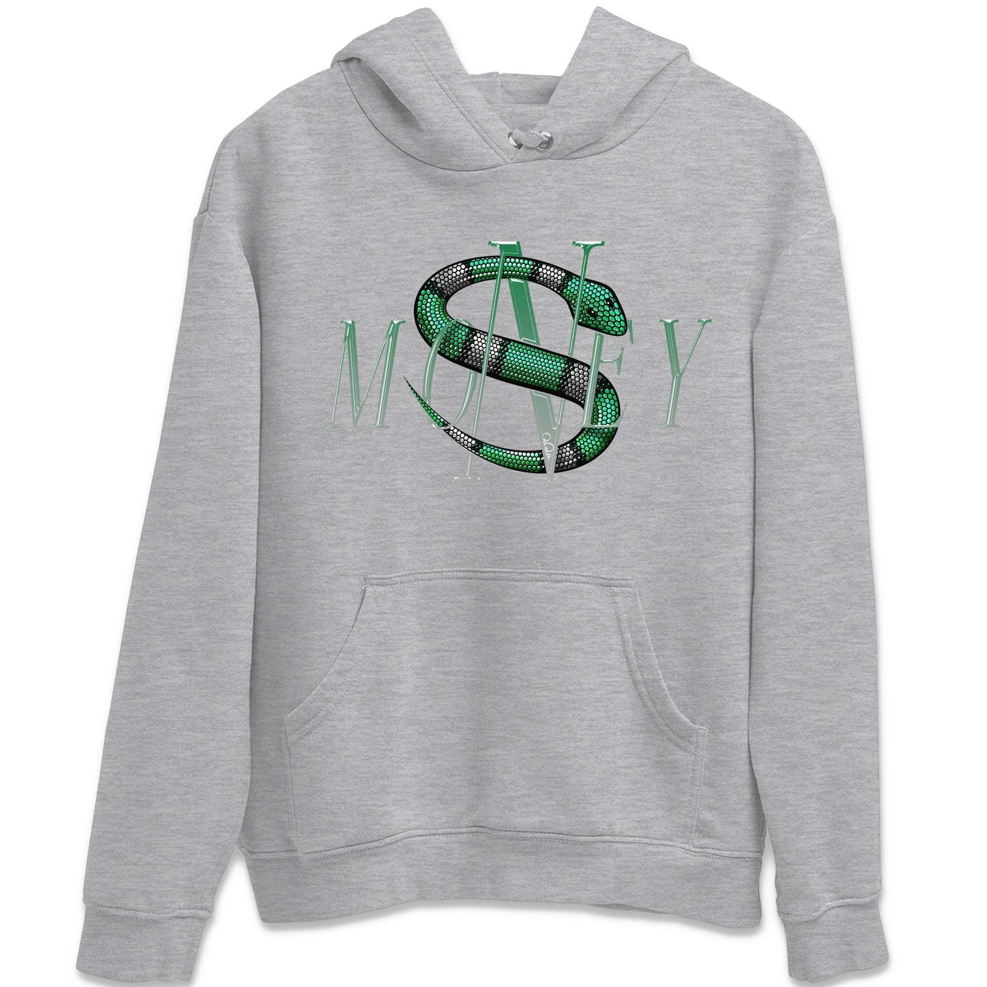 Jordan 4 Pine Green SB Sneaker Match Tees Money Snake Sneaker Tees AJ4 Pine Green SB Sneaker Tees Sneaker Release Shirts Unisex Shirts Heather Grey 2