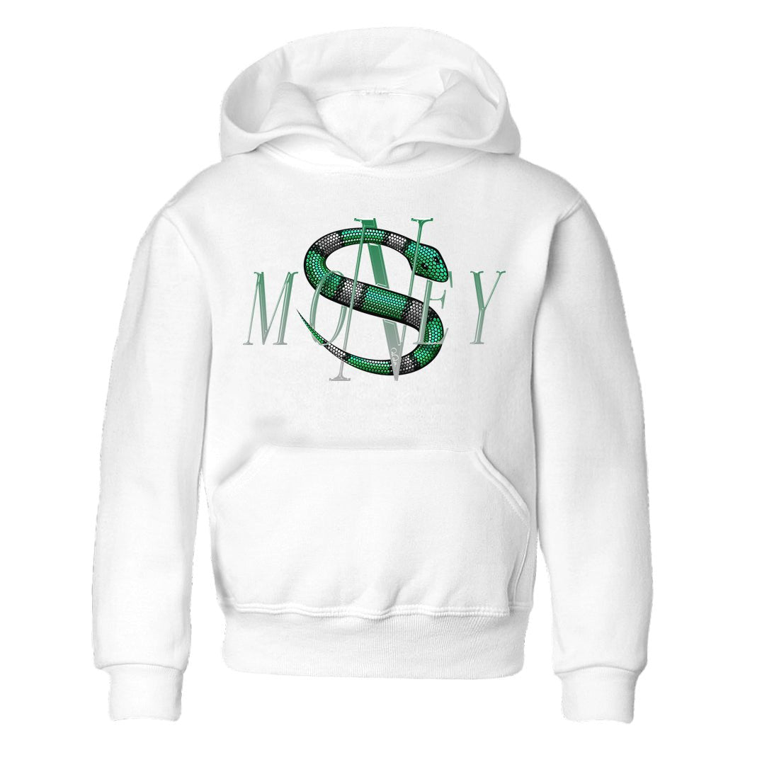 Jordan 4 Pine Green SB Sneaker Match Tees Money Snake Sneaker Tees AJ4 Pine Green SB Sneaker Tees Sneaker Release Shirts Kids Shirts White 2