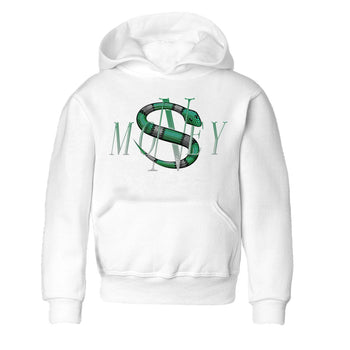 Jordan 4 Pine Green SB Sneaker Match Tees Money Snake Sneaker Tees AJ4 Pine Green SB Sneaker Tees Sneaker Release Shirts Kids Shirts White 2