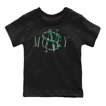 Jordan 4 Pine Green SB Sneaker Match Tees Money Snake Sneaker Tees AJ4 Pine Green SB Sneaker Tees Sneaker Release Shirts Kids Shirts Black 2