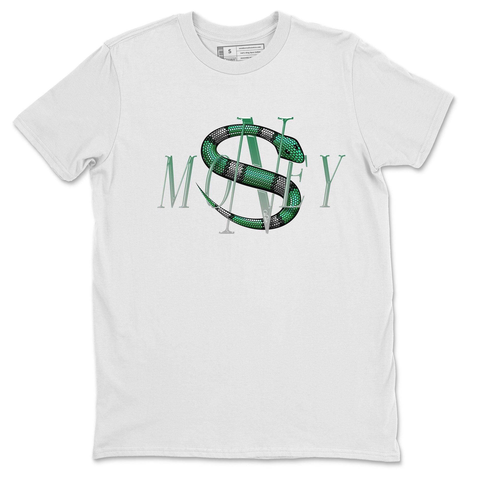 Air Jordan 4 Pine Green Sneaker Match Tees Money Snake Sneaker Tees AJ4 Pine Green Sneaker Release Tees Unisex Shirts White 2