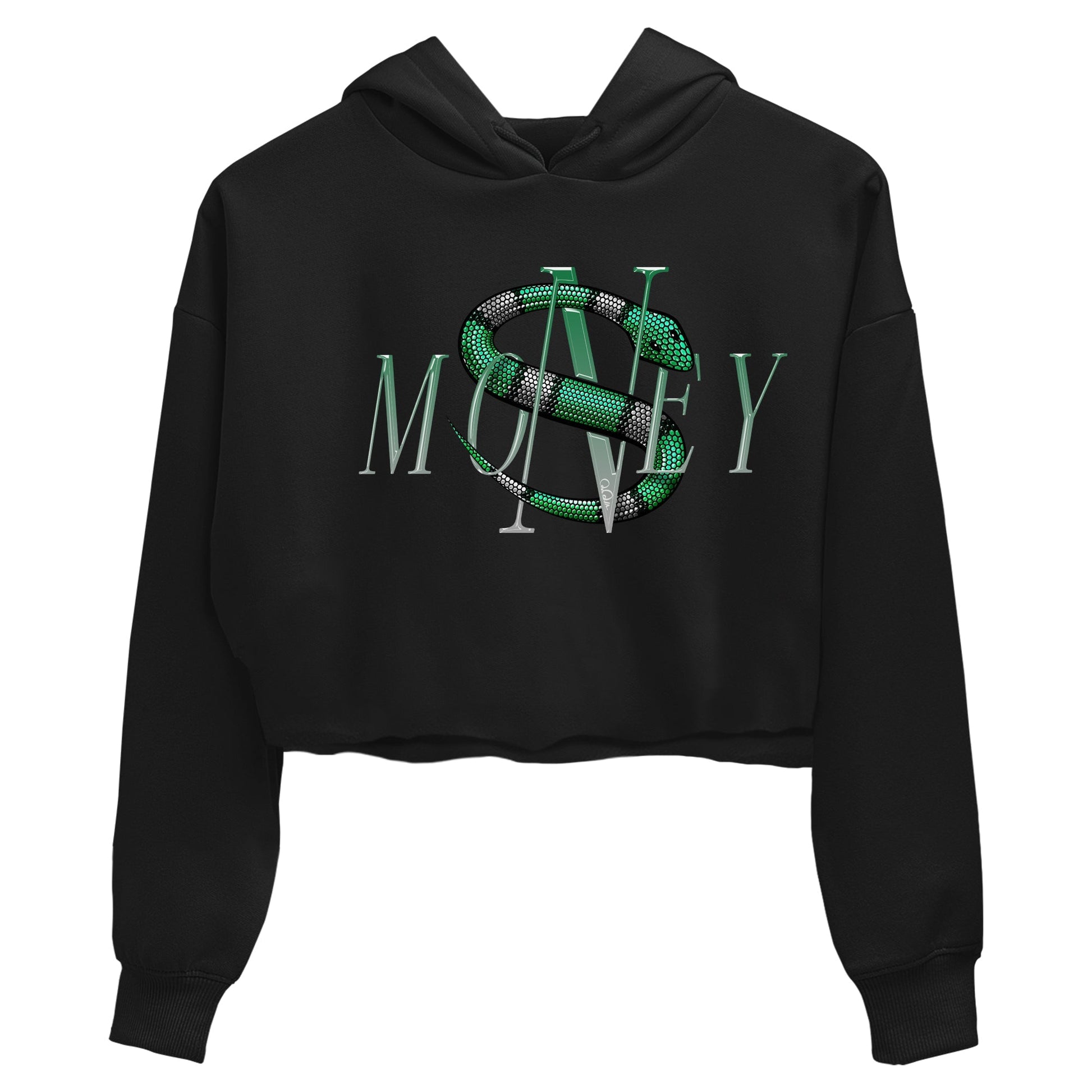 Jordan 4 Pine Green SB Sneaker Match Tees Money Snake Sneaker Tees AJ4 Pine Green SB Sneaker Tees Sneaker Release Shirts Women's Shirts Black 2
