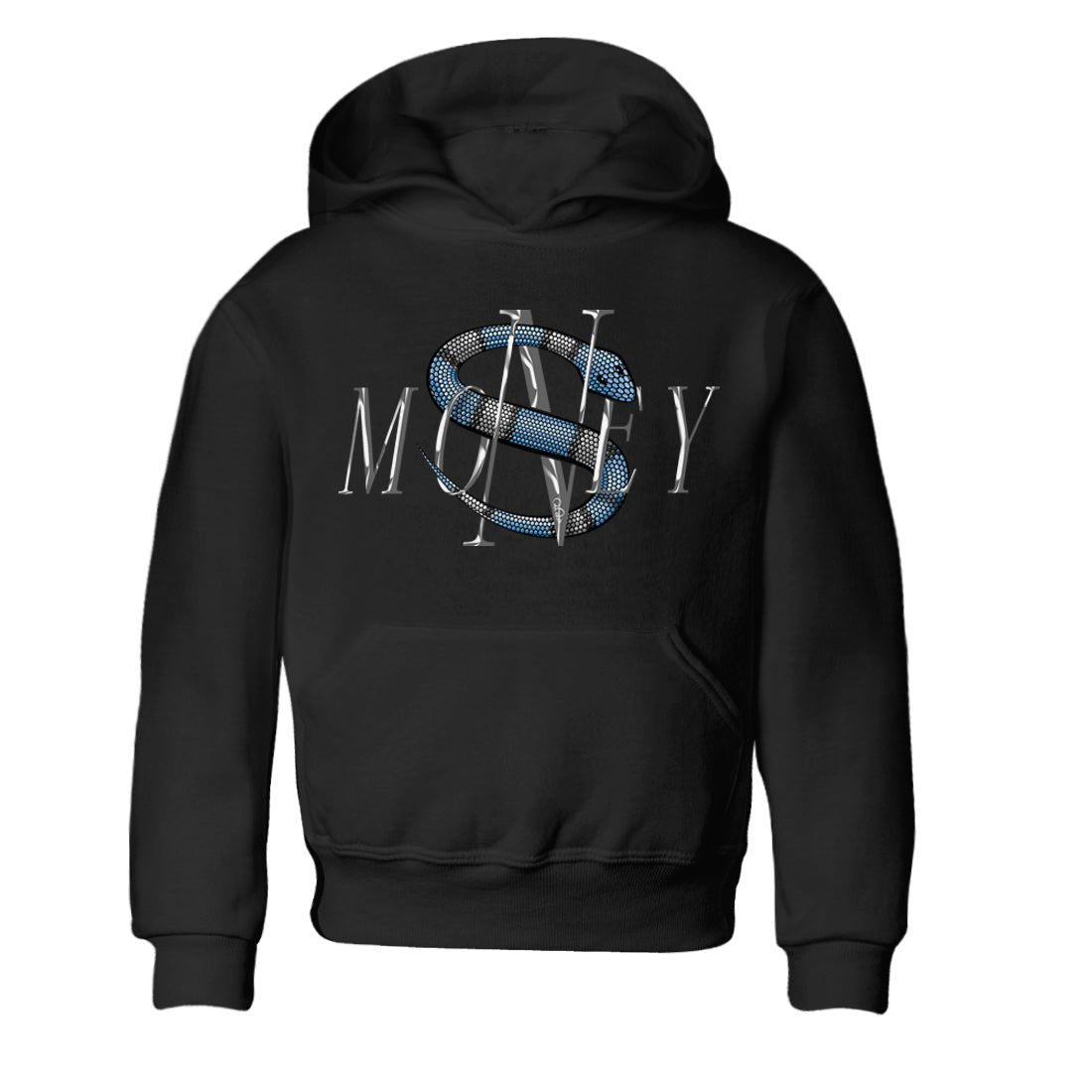 Jordan 5 UNC Jordan Shirts Money Snake Sneaker Tees AJ5 UNC Sneaker Release Tees Kids Shirts Black 2