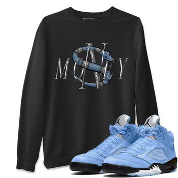 Jordan 5 UNC Jordan Shirts Money Snake Sneaker Tees AJ5 UNC SNRT Sneaker Tees Unisex Shirts Black 1