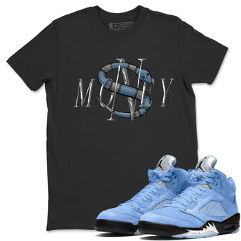 Jordan 5 UNC Jordan Shirts Money Snake Sneaker Tees AJ5 UNC SNRT Sneaker Tees Unisex Shirts Black 1