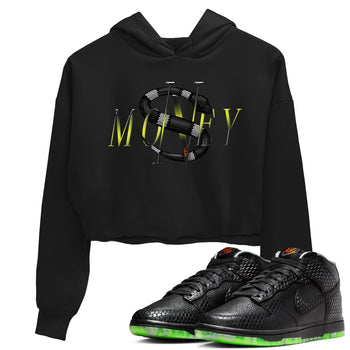 Dunk Mid Premium shirt to match jordans Money Snake sneaker tees Halloween Night NikeDunk Halloween SNRT Sneaker Release Tees Black 1 Crop T-Shirt
