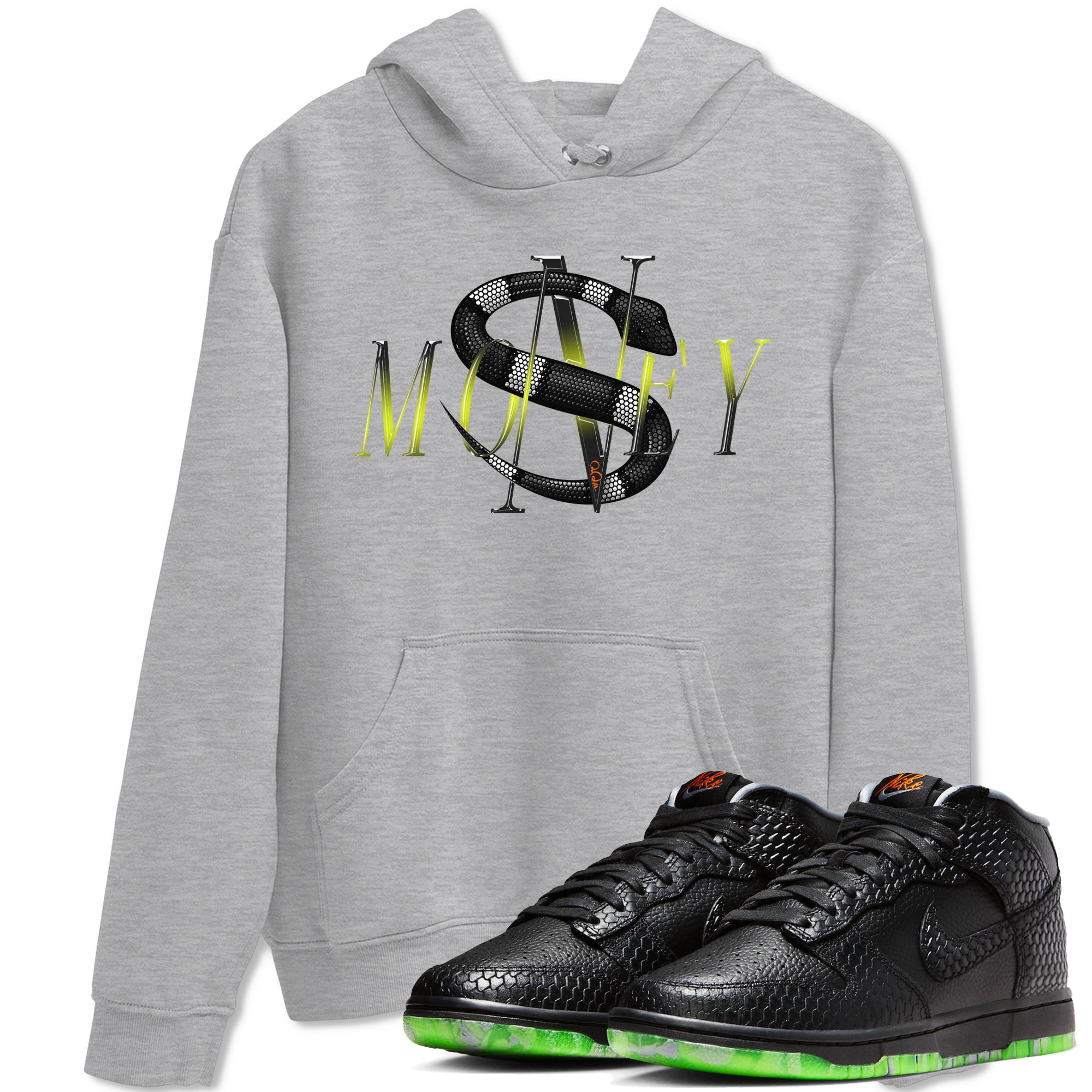 Dunk Mid Premium shirt to match jordans Money Snake sneaker tees Halloween Night NikeDunk Halloween SNRT Sneaker Release Tees Unisex Heather Grey 1 T-Shirt