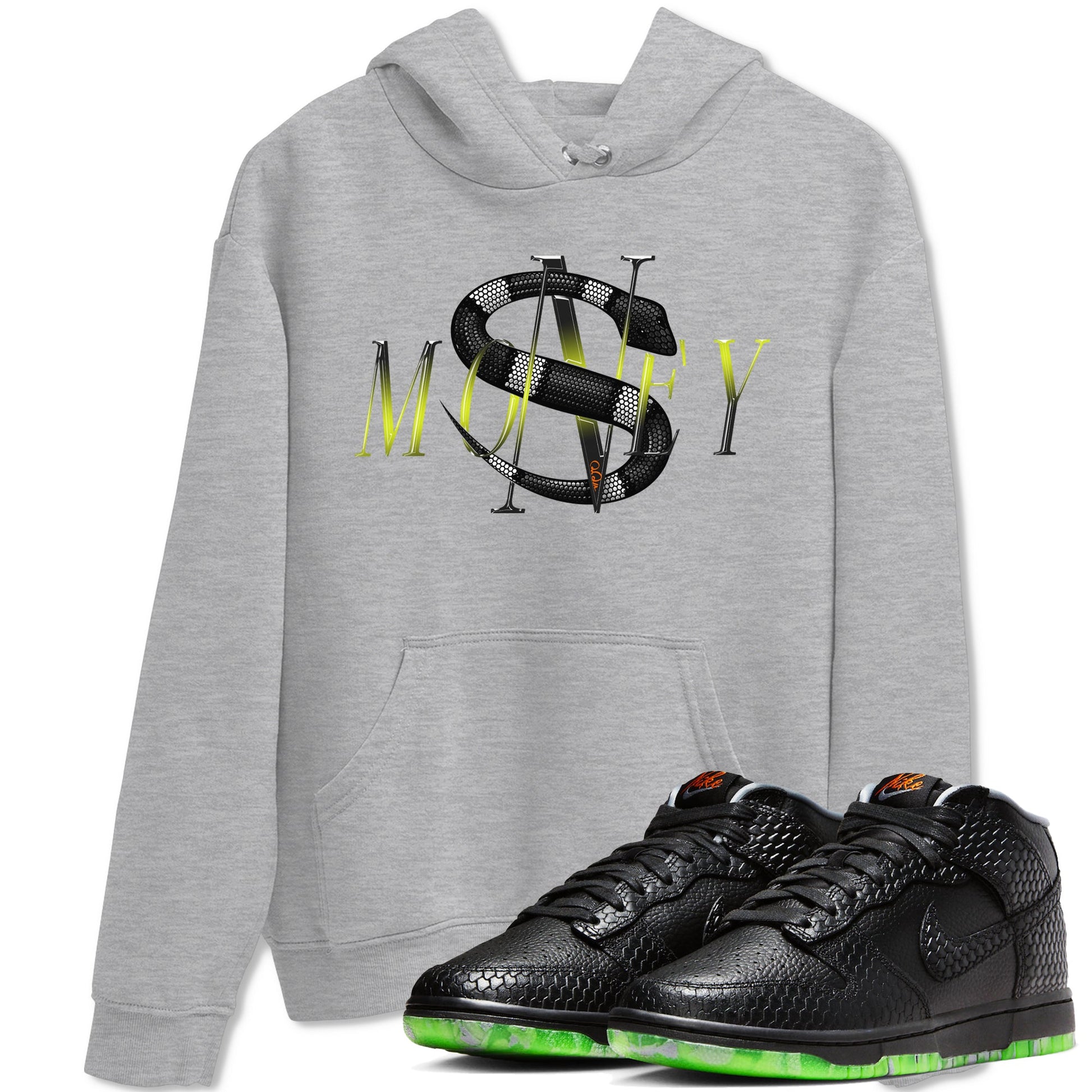 Dunk Mid Premium shirt to match jordans Money Snake sneaker tees Halloween Night NikeDunk Halloween SNRT Sneaker Release Tees Unisex Heather Grey 1 T-Shirt