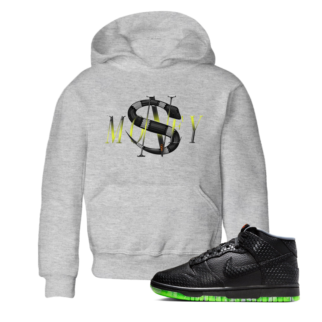 Dunk Mid Premium shirt to match jordans Money Snake sneaker tees Halloween Night NikeDunk Halloween SNRT Sneaker Release Tees Baby Toddler Heather Grey 1 T-Shirt