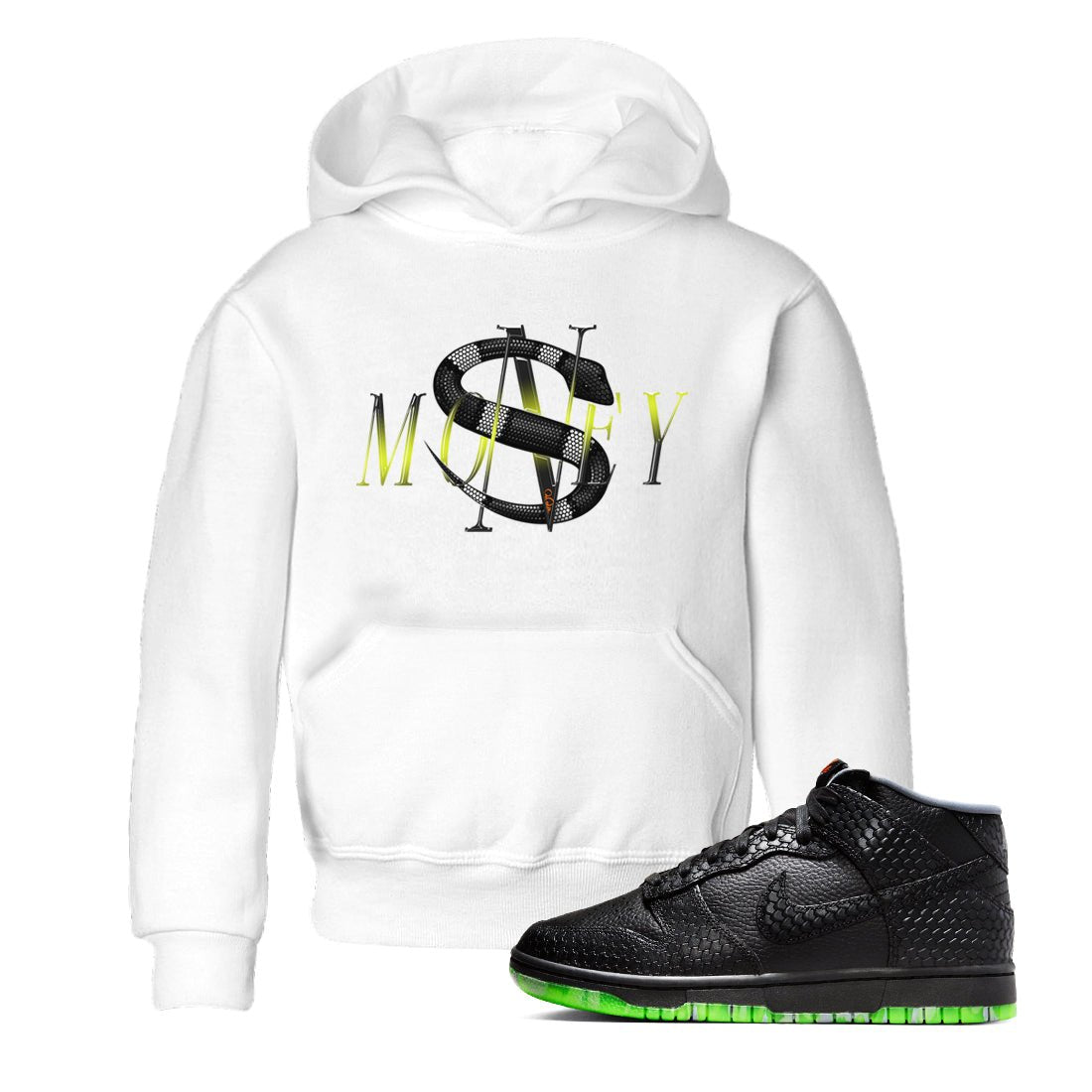 Dunk Mid Premium shirt to match jordans Money Snake sneaker tees Halloween Night NikeDunk Halloween SNRT Sneaker Release Tees Baby Toddler White 1 T-Shirt
