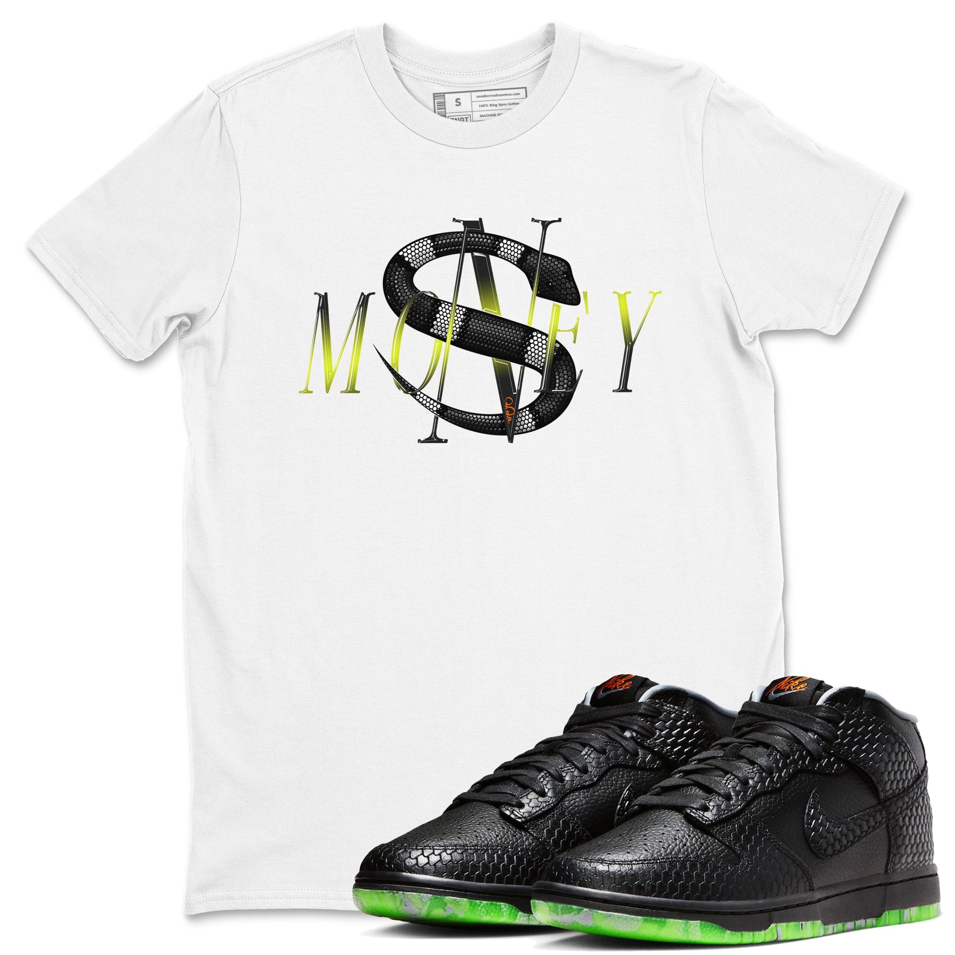 Dunk Mid Premium shirt to match jordans Money Snake sneaker tees Halloween Night NikeDunk Halloween SNRT Sneaker Release Tees Unisex White 1 T-Shirt