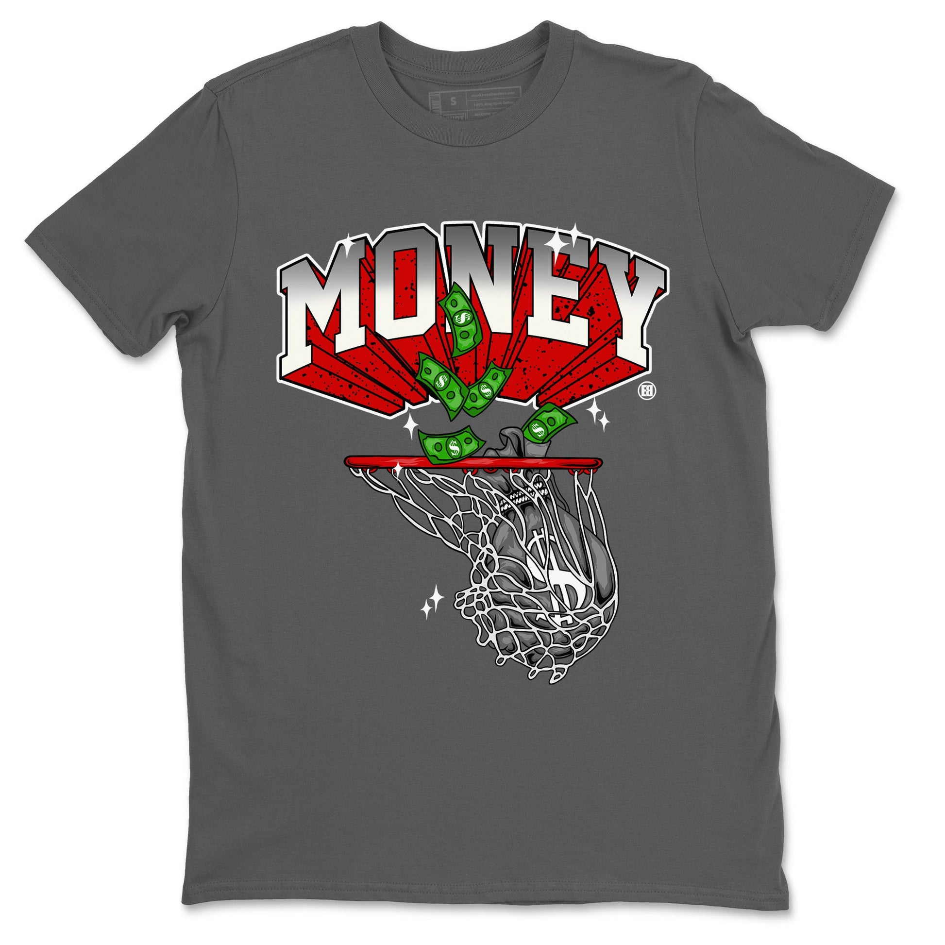 Air Jordan 4 Red Cement Sneaker Match Tees Money Swish Sneaker Tees AJ4 Red Cement Sneaker Release Tees Unisex Shirts Cool Grey 2