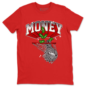 Air Jordan 4 Red Cement Sneaker Match Tees Money Swish Sneaker Tees AJ4 Red Cement Sneaker Release Tees Unisex Shirts Red 2
