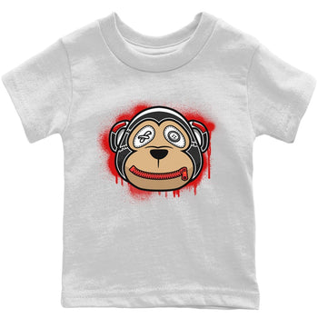 Jordan 12 Playoffs Sneaker Match Tees Monkey Face Sneaker Tees Jordan 12 Playoffs Sneaker Release Tees Kids Shirts