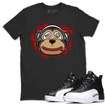 Jordan 12 Playoffs Sneaker Match Tees Monkey Face Sneaker Tees Jordan 12 Playoffs Sneaker Release Tees Unisex Shirts