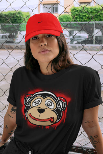 Jordan 12 Playoffs Sneaker Match Tees Monkey Face Sneaker Tees Jordan 12 Playoffs Sneaker Release Tees Unisex Shirts
