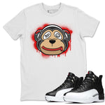 Jordan 12 Playoffs Sneaker Match Tees Monkey Face Sneaker Tees Jordan 12 Playoffs Sneaker Release Tees Unisex Shirts