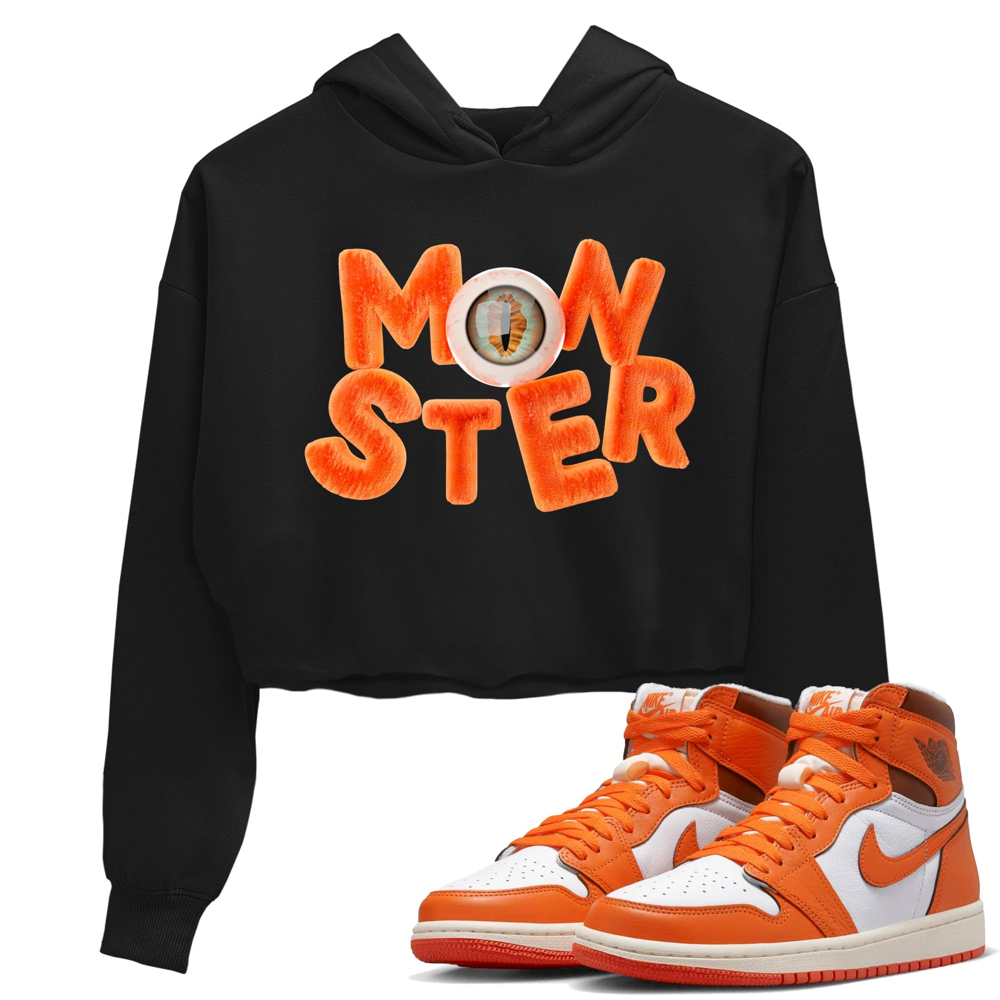 Air Jordan 1 Starfish shirt to match jordans Monster sneaker tees AJ1Starfish SNRT Sneaker Release Tees Black 1 Crop T-Shirt Halloween Custumes