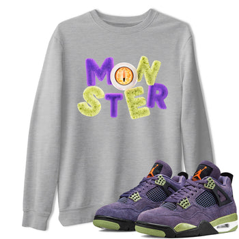 Air Jordan 4 Canyon Purple shirt to match jordans Monster sneaker tees AJ4 Canyon Purple SNRT Sneaker Release Tees Unisex Heather Grey 1 T-Shirt, Halloween tshirt