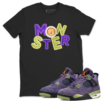 Air Jordan 4 Canyon Purple shirt to match jordans Monster sneaker tees AJ4 Canyon Purple SNRT Sneaker Release Tees Unisex Black 1 T-Shirt, Halloween tshirt