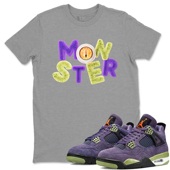 Air Jordan 4 Canyon Purple shirt to match jordans Monster sneaker tees AJ4 Canyon Purple SNRT Sneaker Release Tees Unisex Heather Grey 1 T-Shirt, Halloween tshirt