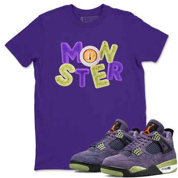 Air Jordan 4 Canyon Purple shirt to match jordans Monster sneaker tees AJ4 Canyon Purple SNRT Sneaker Release Tees Unisex Purple 1 T-Shirt, Halloween tshirt