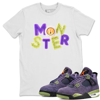 Air Jordan 4 Canyon Purple shirt to match jordans Monster sneaker tees AJ4 Canyon Purple SNRT Sneaker Release Tees Unisex White 1 T-Shirt, Halloween tshirt