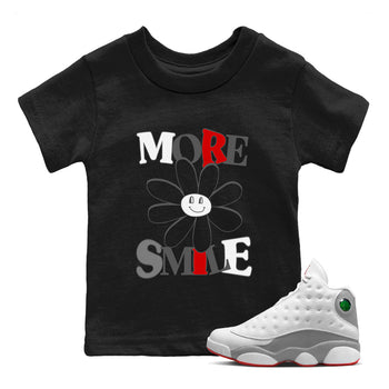 Air Jordan 13 Wolf Grey Sneaker Match Tees More Smile Sneaker Tees Air Jordan 13 Retro Wolf Grey T-Shirt Kids Shirts Black 1