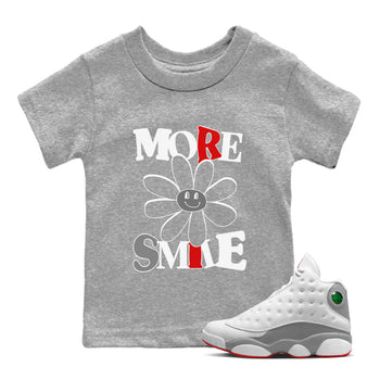 Air Jordan 13 Wolf Grey Sneaker Match Tees More Smile Sneaker Tees Air Jordan 13 Retro Wolf Grey T-Shirt Kids Shirts Heather Grey 1