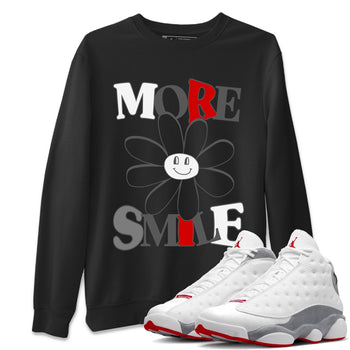 Air Jordan 13 Wolf Grey Sneaker Match Tees More Smile Sneaker Tees Air Jordan 13 Retro Wolf Grey T-Shirt Unisex Shirts Black 1
