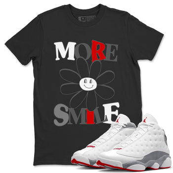 Air Jordan 13 Wolf Grey Sneaker Match Tees More Smile Sneaker Tees Air Jordan 13 Retro Wolf Grey T-Shirt Unisex Shirts Black 1